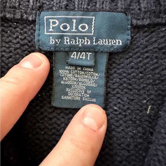Polo Ralph Lauren | Quarter Zip Sweater Pull-Over (4T) 💙 - Picture 5 of 6